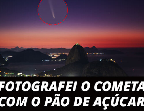 Flagrei o cometa do século passando pelo Pão de Açúcar!